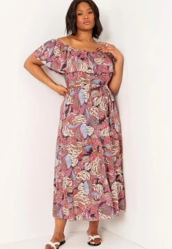 Johanna Toftby x Cellbes Mönstrad singoallaklänning Rosa / Mönstrad Discount