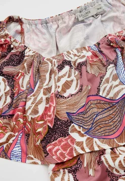 Johanna Toftby x Cellbes Mönstrad singoallaklänning Rosa / Mönstrad Discount