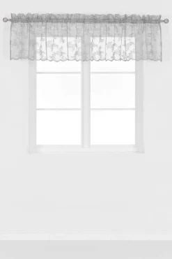 Cellbes of Sweden Mönstrad spetsgardin Ljusgrå Best