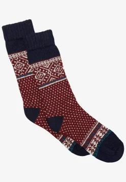 Zokks Mönstrad strumpa i ullmix Best