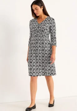 Cellbes of Sweden Mönstrad trikåklänning Svart / Mönstrad Outlet