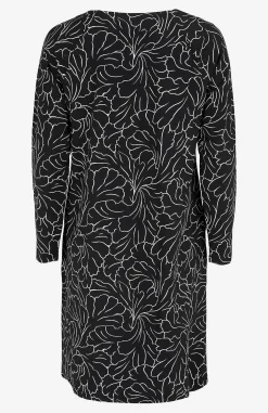 Cellbes of Sweden Mönstrad trikåklänning med fickor Svart / Beige / Mönstrad Online