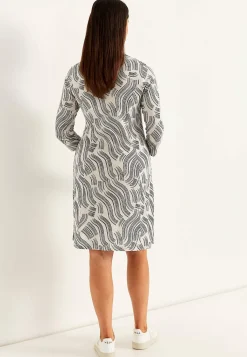 Cellbes of Sweden Mönstrad trikåklänning med fickor Svart / Mönstrad Sale