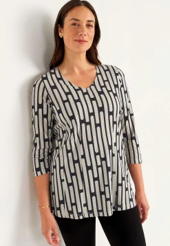 Cellbes of Sweden Mönstrad trikåtunika Beige / Mönstrad Online