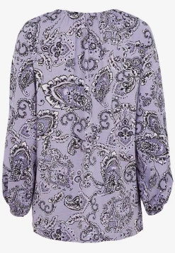 Cellbes of Sweden Mönstrad trikåtunika med dekorativt veck Lila / Paisley Hot