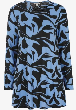 Cellbes of Sweden Mönstrad trikåtunika med fickor Blå / Mönstrad Sale