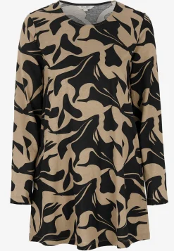 Cellbes of Sweden Mönstrad trikåtunika med fickor Beige / Svart / Mönstrad Outlet