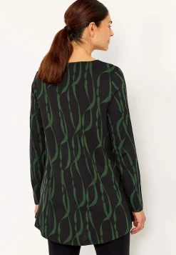 Cellbes of Sweden Mönstrad trikåtunika med fickor Svart / Grön / Mönstrad Best