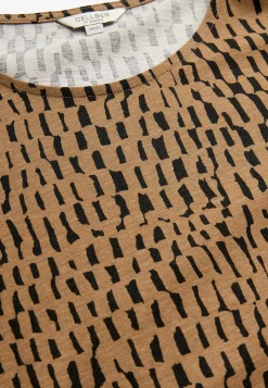 Cellbes of Sweden Mönstrad trikåtunika med fickor Kamel/Svart/Mönstrad Sale