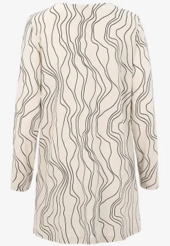 Cellbes of Sweden Mönstrad trikåtunika med fickor Beige / Svart / Mönstrad Hot