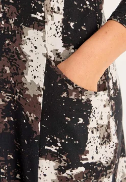 Cellbes of Sweden Mönstrad trikåtunika med fickor Svart / Beige / Mönstrad Online