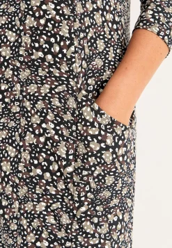 Cellbes of Sweden Mönstrad trikåtunika med fickor Svart / Mönstrad Hot