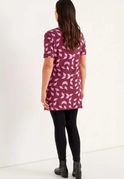 Cellbes of Sweden Mönstrad tunika med fickor Vinröd / Mönstrad Clearance