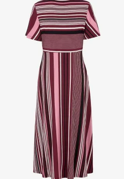 Cellbes of Sweden Mönstrad viskosklänning Vinröd / Randig Best