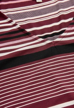 Cellbes of Sweden Mönstrad viskosklänning Vinröd / Randig Best