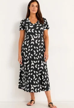 Cellbes of Sweden Mönstrad viskosklänning