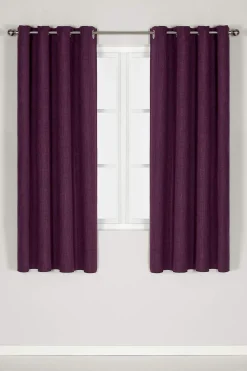 Cellbes of Sweden Mörkläggningsgardin enfärgad Ellen 2-pack Mörk plommon Clearance