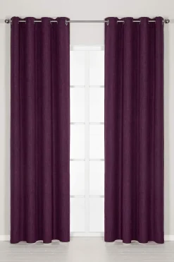 Cellbes of Sweden Mörkläggningsgardin enfärgad Ellen 2-pack Mörk plommon Clearance