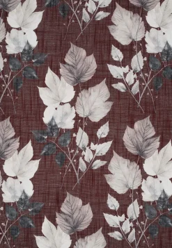 Fondaco Multibandskappa med bladmönster Vinröd/Beige/Mönstrad