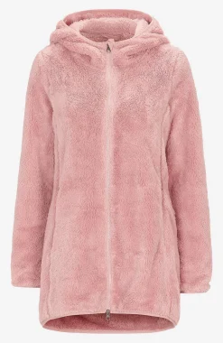 Cellbes of Sweden Mysig fleecejacka med huva Gammalrosa New