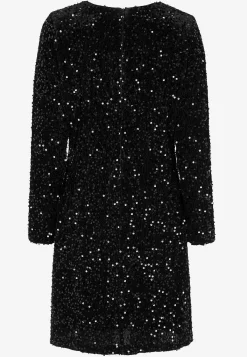 Johanna Toftby x Cellbes Paljettklänning i stretchig velour Svart Outlet
