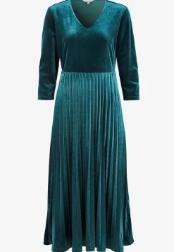Cellbes of Sweden Plisserad sammetsklänning med trekvartsärm Online