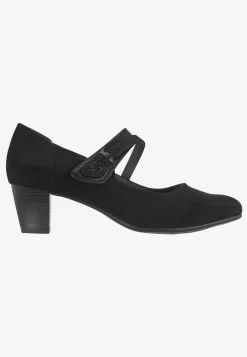 Jana Pumps med remmar Svart Clearance