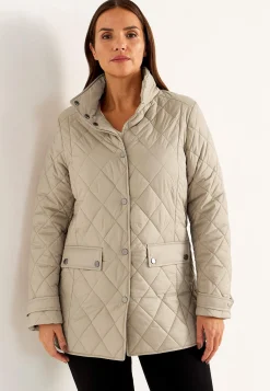 Cellbes of Sweden Quiltad jacka med tryckknappar Beige Outlet
