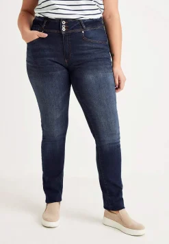 Cellbes of Sweden Raka jeans med hög midja Blå denim Online