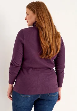 Cellbes of Sweden Ribbad polotröja i ekologisk bomull New