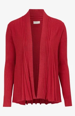 Freequent Ribbad, öppen cardigan Claudisse Röd Clearance