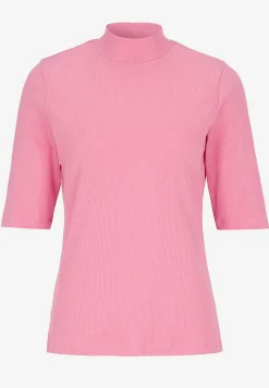 Cellbes of Sweden Ribbad topp med polokrage Rosa New
