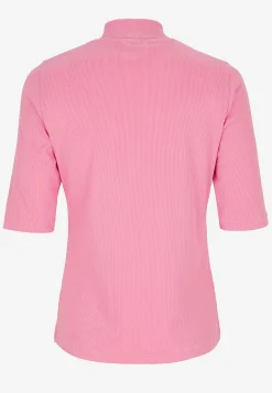 Cellbes of Sweden Ribbad topp med polokrage Rosa New
