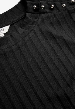 Cellbes of Sweden Ribbad trikåklänning med hög slits