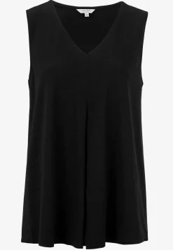 Cellbes of Sweden Ärmlös trikåtopp med v-ringning Svart / Enfärgad Online