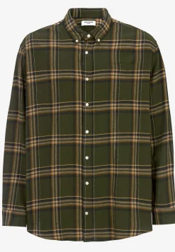 JACK & JONES PLUS Rutig flanellskjorta Mörkgrön / Beige / Rutig Outlet