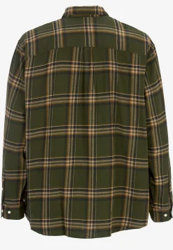 JACK & JONES PLUS Rutig flanellskjorta Mörkgrön / Beige / Rutig Outlet