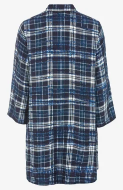 Cellbes of Sweden Rutig tunika med krage Blå / Rutig Clearance