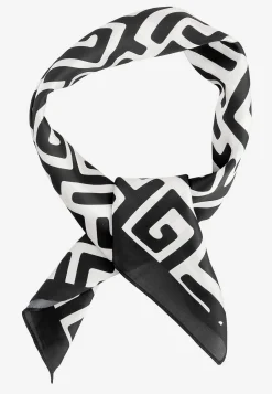 Soyaconcept Scarf i mönstrad satäng Svart / Mönstrad