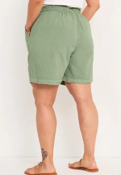 Cellbes of Sweden Shorts i tvättad bomull Ljus khakigrön Hot