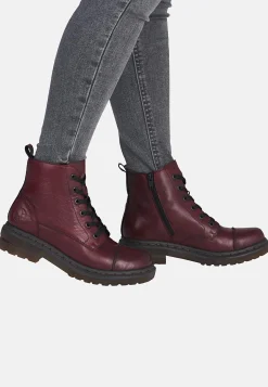 Rieker Skinnkänga med snörning och dragkedja