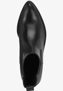 Tamaris Skinnstövlett med spetsig tå Svart Clearance