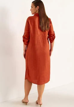 Cellbes of Sweden Skjortklänning Premium i lin Rost Online