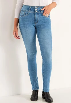 Cellbes of Sweden Smala jeans med hög midja - tre längder Jennifer Ljusblå / Denim