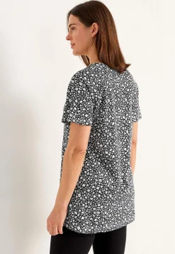 Cellbes of Sweden Småblommig trikåtunika Svart / Blommig Online