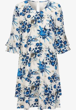 Cellbes of Sweden Somrig festklänning med volanger Blå / Blommig Discount