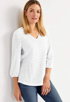 Cellbes of Sweden Spetstopp med hålmönster Vit Hot