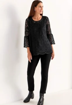 Cellbes of Sweden Spetstopp med trumpetärm Svart Hot