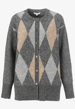 Cellbes of Sweden Stickad cardigan Grå / Rutig Discount