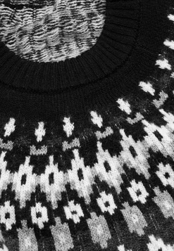 Cellbes of Sweden Stickad, jacquardmönstrad tröja Svart / Mönstrad Discount